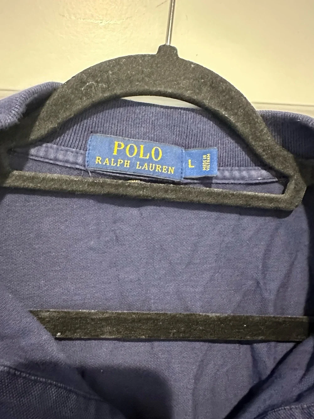 Ralph Lauren Navy Polo with Red Logo and Trim